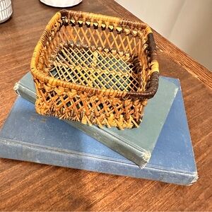 Handcrafted Brown Wicker Basket